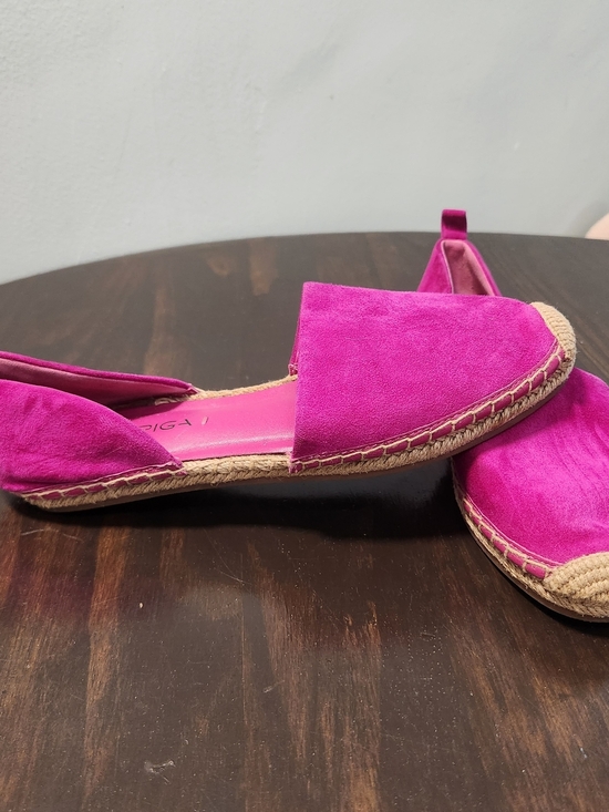 Via Spiga Shoes - Via Spiga Brisa d'Orsay Espadrilles Womens 6.5 Hot Pink Suede Flats Shoes